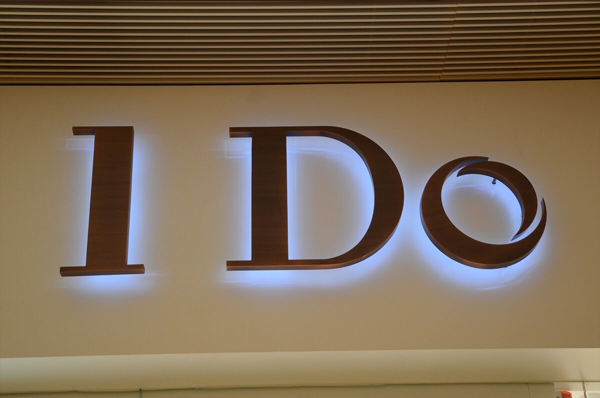 Classic 3d backlit metal letters