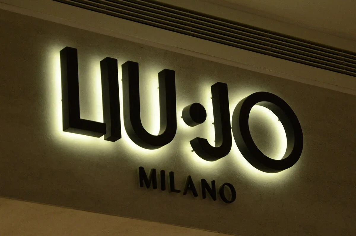 Classic powder coated stainless steel backlit letters with consistent white reflected lighting