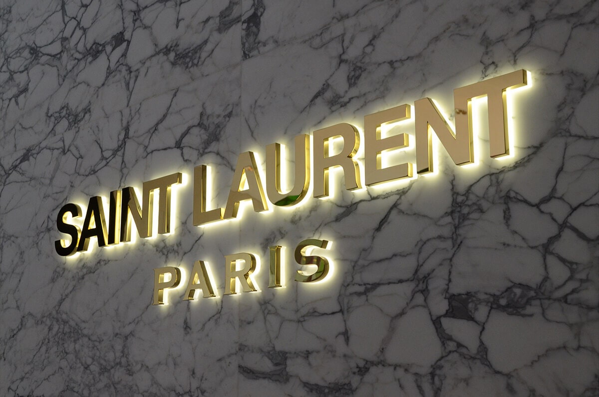 Luxury backlit metal letters signs