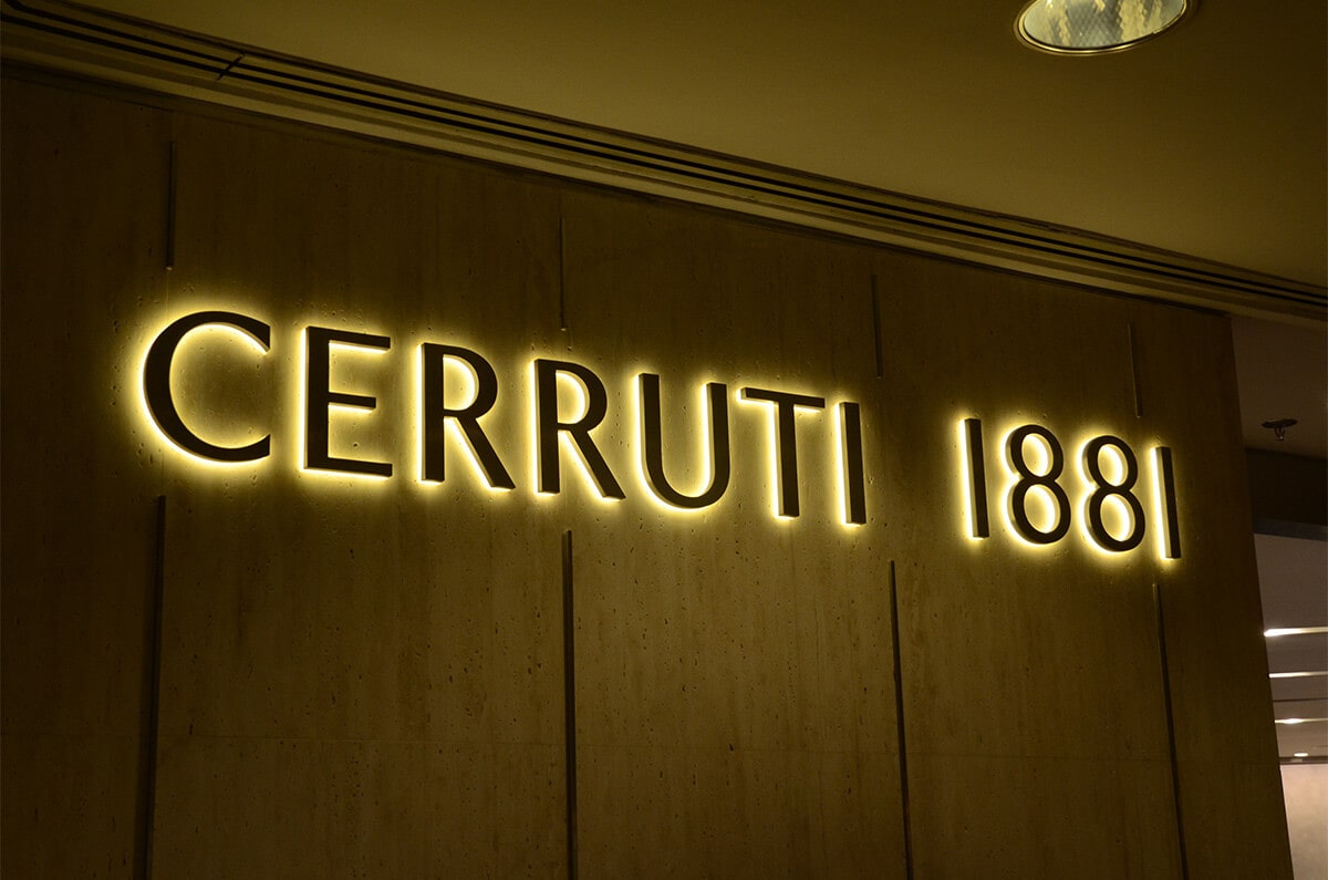Indoor backlit letters