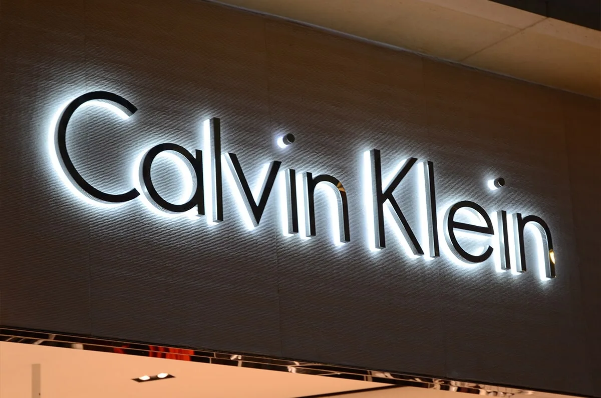 Luxury mirror polished backlit metal letters with clean white LED illumination